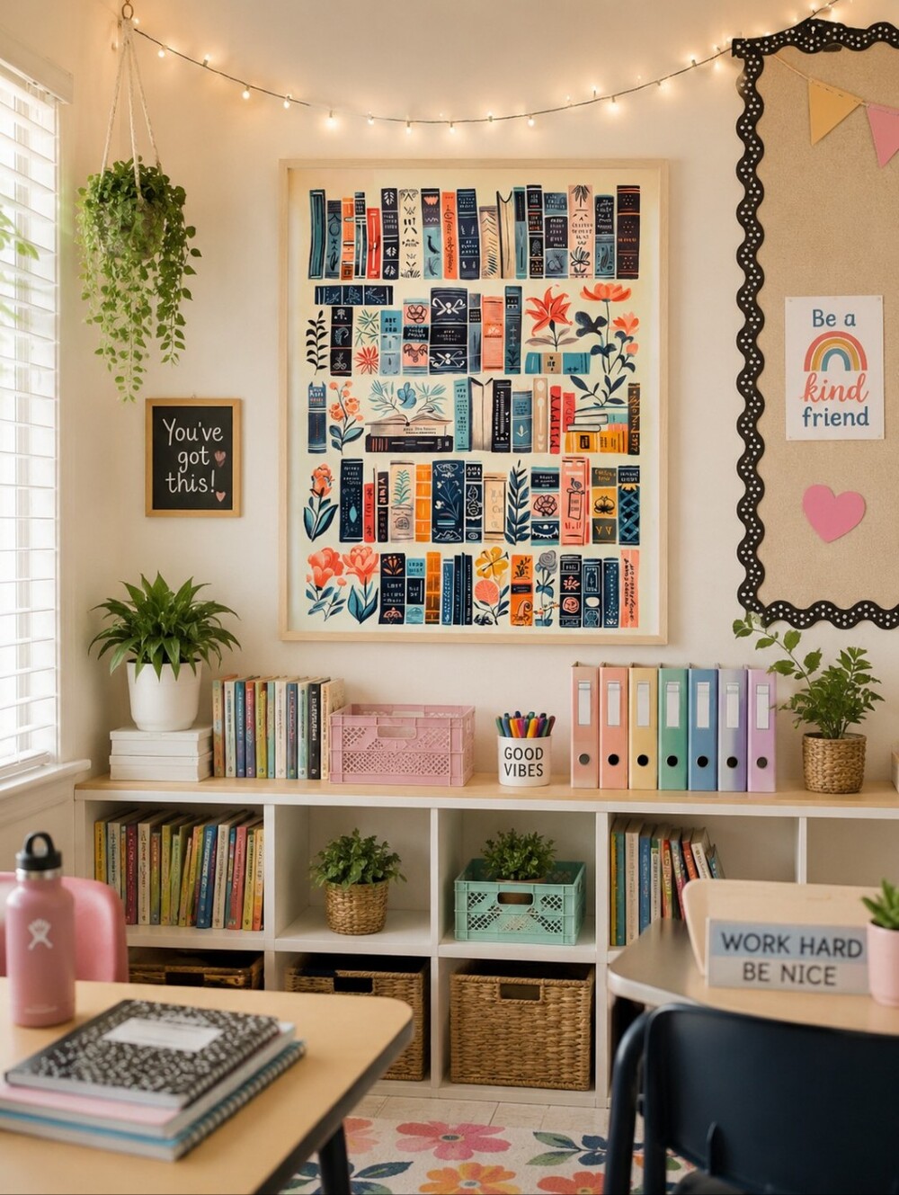 Frameless Canvas Book Theme Room Decor Wall Hanging 20x28 Art Literature
